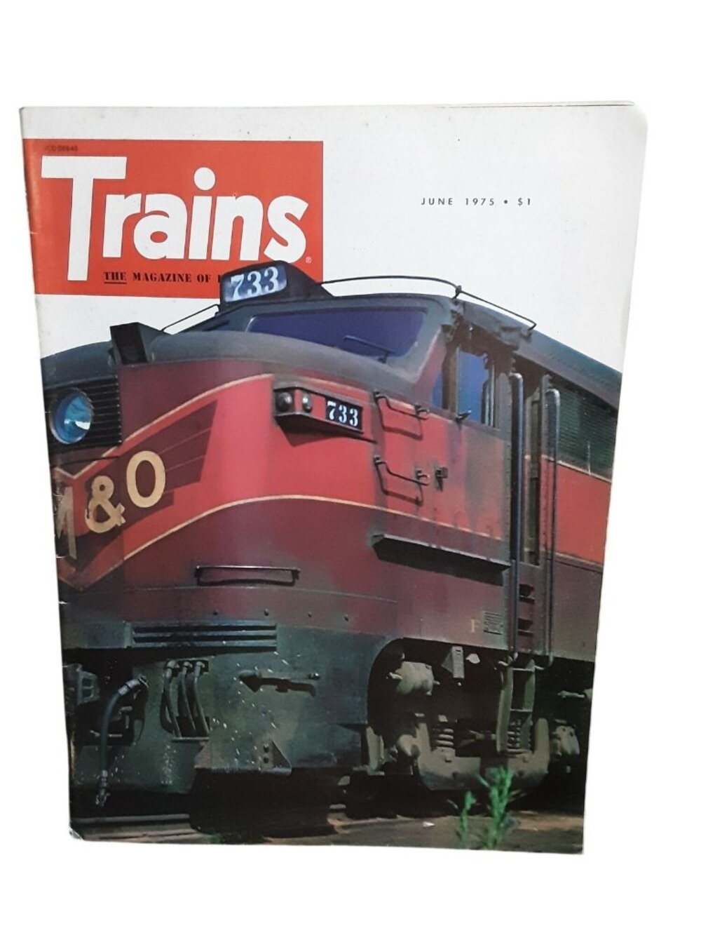 1975 Trains Magazine Western Maryland 733 Diesel Locomotive Vintage Railroad